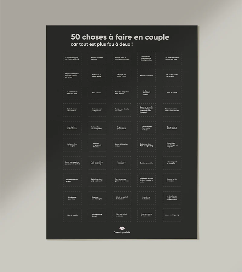 Poster 50 choses à faire en couple - Image 5